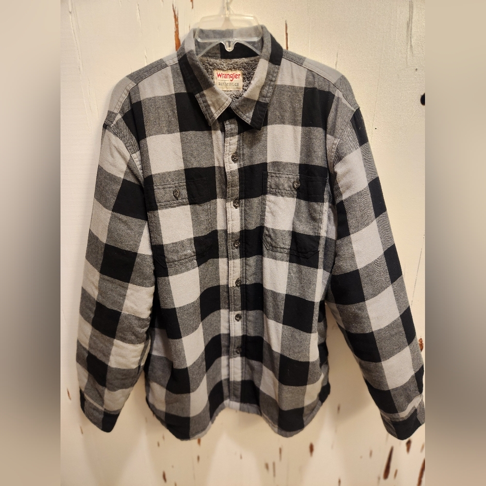 Wrangler Plaid Shirt Jacket L
